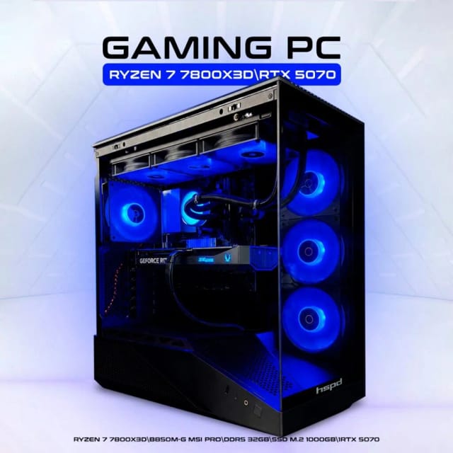 Игровой компьютер Лазурит: Ryzen 7 7800X3D, RTX 5070 12 GB