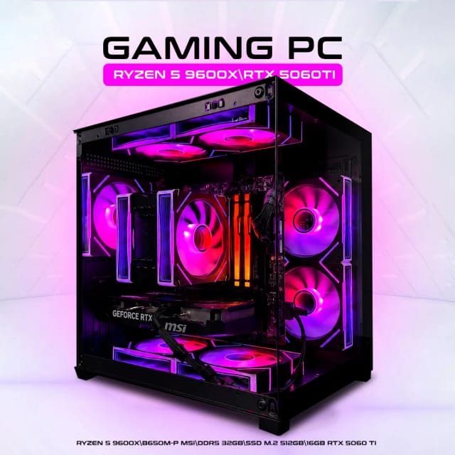 Игровой компьютер Феникс: Ryzen 5 7500F, RTX 5060 Ti 16Gb