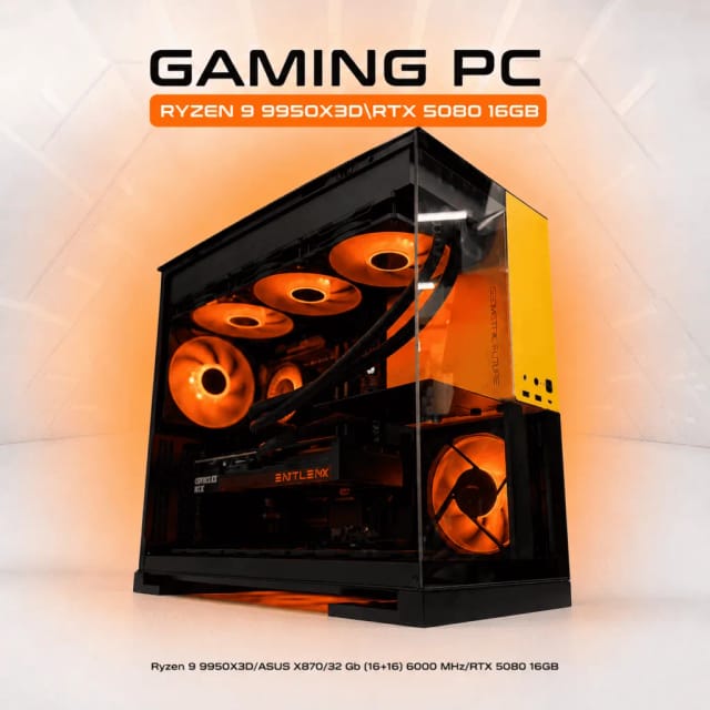 Игровой компьютер Royal Matrix: Ryzen 9 9950X3D, RTX 5080 16 GB